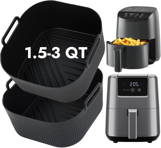 BYKITCHEN 5.5in Small Silicone Air Fryer Liners for 1.5 to 3 QT Airfryer