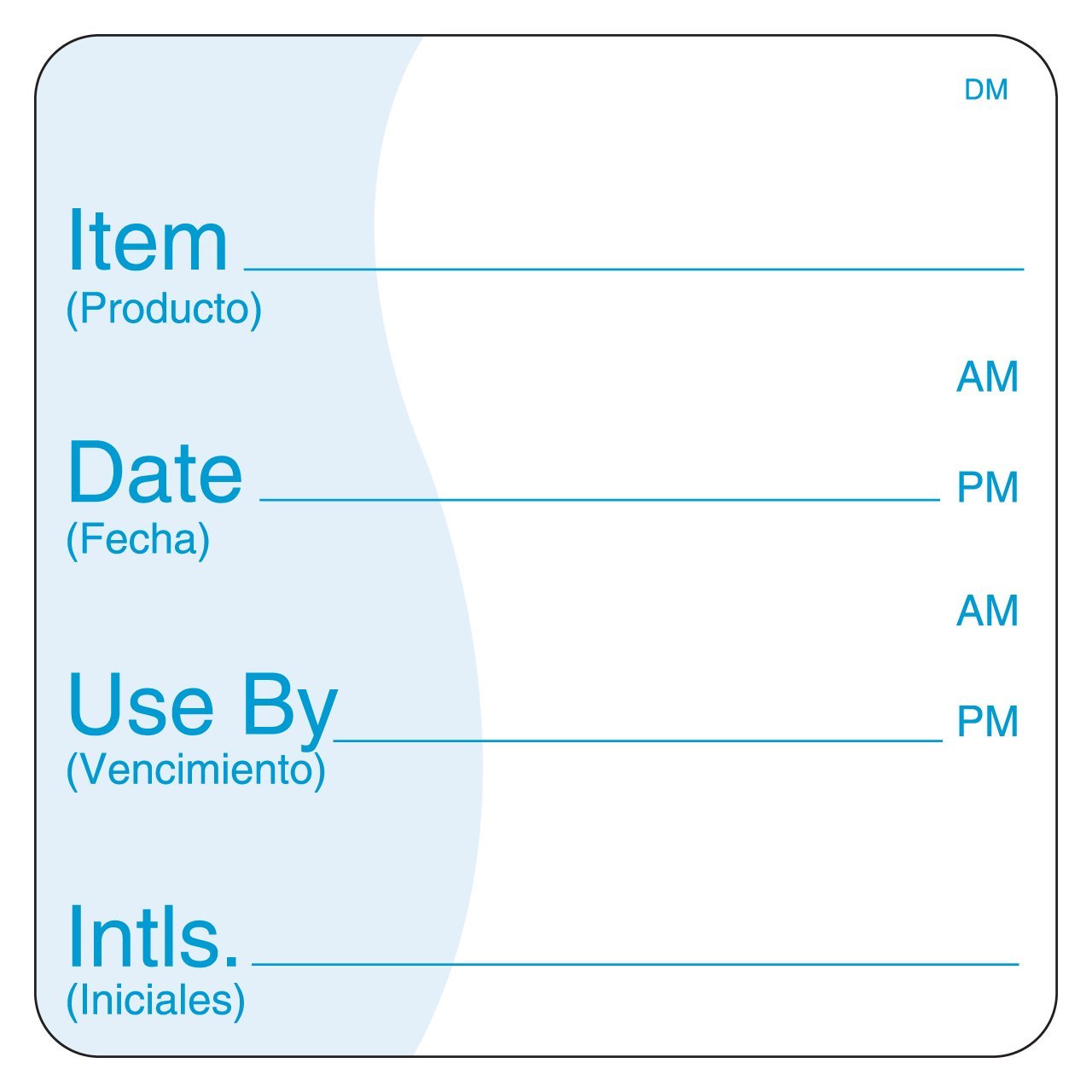 DayMark Safety Systems DissolveMark IT112437 Item/Date/Use-by Shelf-Life Label, 2" x 2", White, Roll of 250