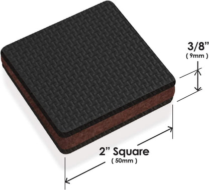 Slipstick GorillaPads CB144 Non Slip Furniture Pads/Grippers (Set of 8) Furniture Feet Floor Protectors, 2 Inch Round, Black
