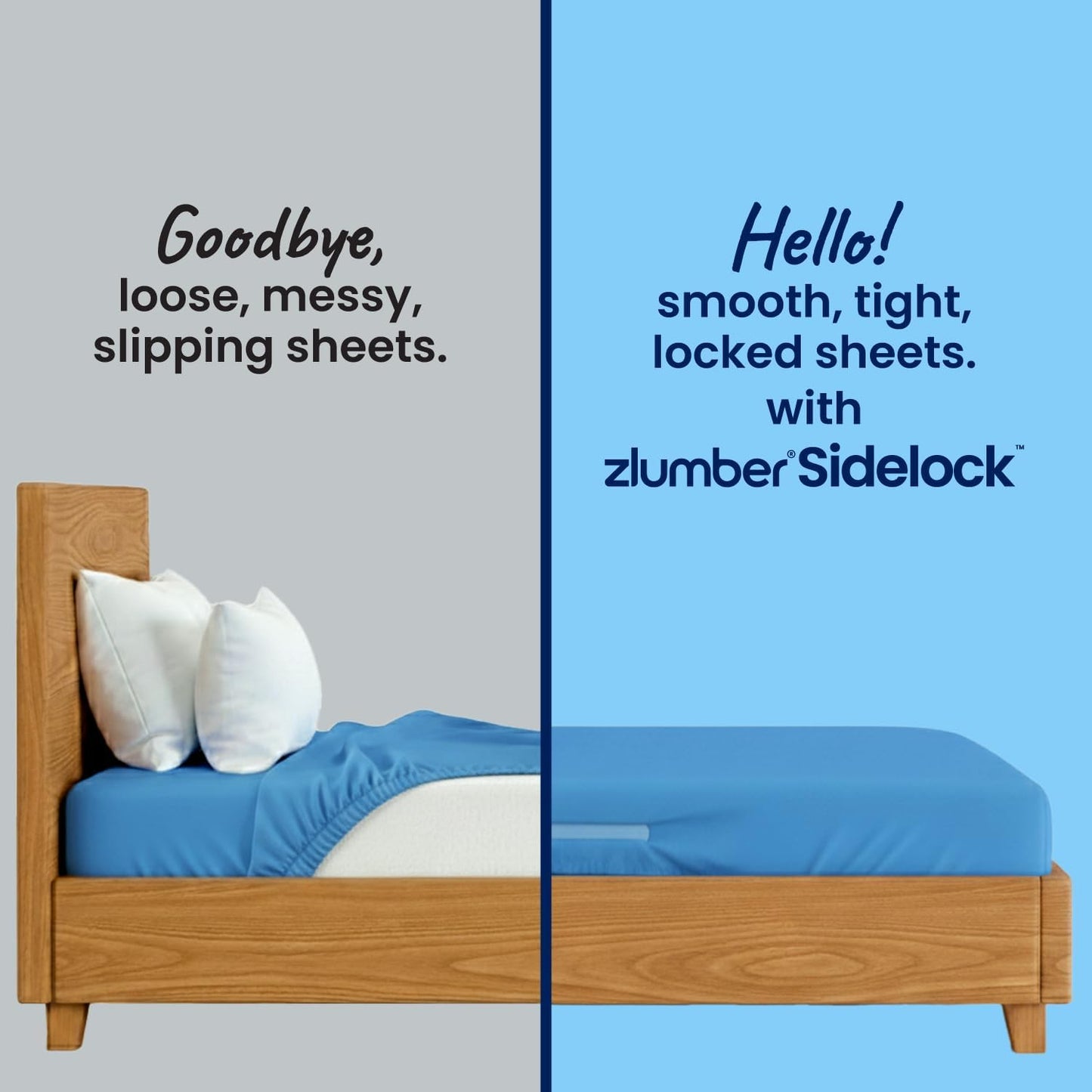 The Original USA Patented ZlumberLock - Secure Sheet Holder with Heavy-Duty Mattress Straps – No More Loose Bedding, Universal Fit, Easy One-Time Installation