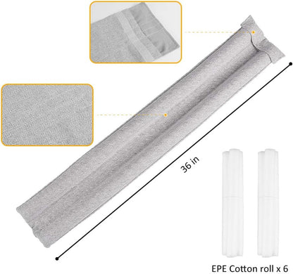36 Inch Under Door Stopper, Door Noise Blocker | Double Sided Door Stopper, Machine-Washable