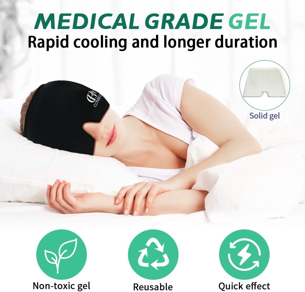 Migraine Relief Cap, Soothing Headache Ice Face Mask Products