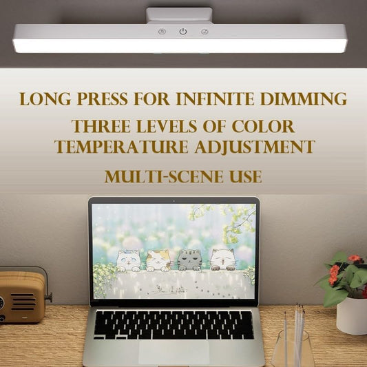 BY-J [2025 Upgraded Version Eye Protection Study Desk Lamp Student Desk Bedside Dressing Table Magnetic Wall-Mounted 42cm Long Cool Light Rechargeable Student Dormitory Children's Reading Light