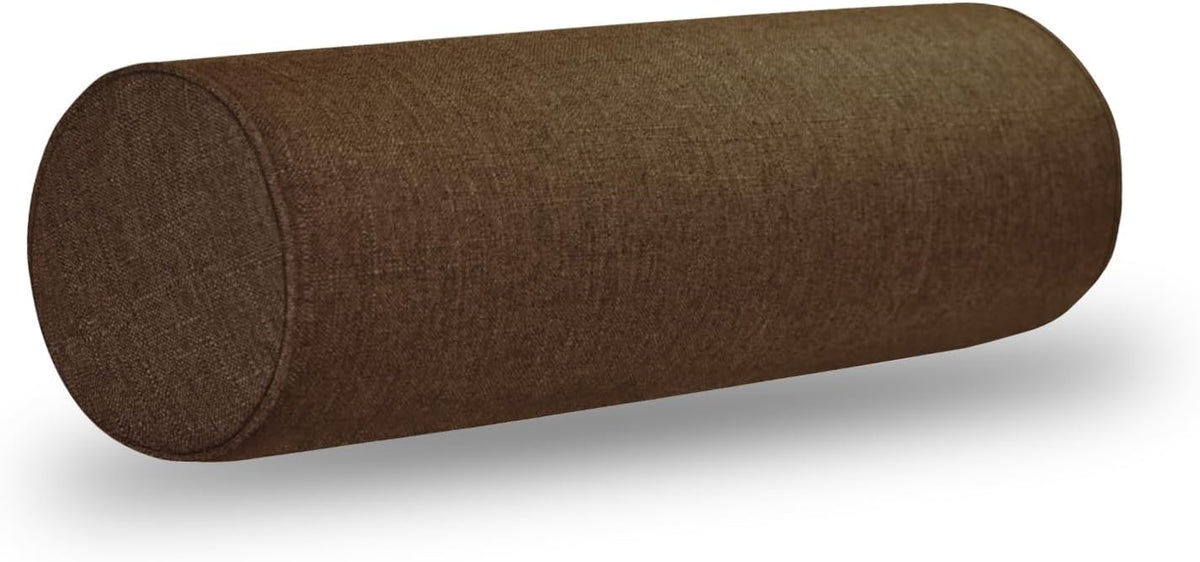 Tinbolunce Neck Roll Pillowcases with Zipper - Full Moon Bolster/Round Cylinder Pillow Case Cover for Bedroom, Living Room, Sofa - Solid Color Cervical Throw Pillow Covers