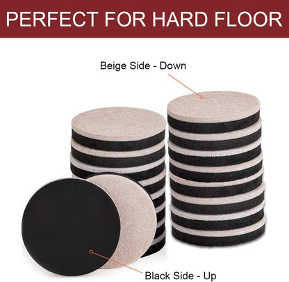 Furniture Sliders, 20pcs-3 1/2” Felt Furniture Sliders for Carpet, Furniture Pads Hardwoods Floors, Heavy Furniture Movers Sliders, Reusable Moving Pads, Floor Protectors for Carpet