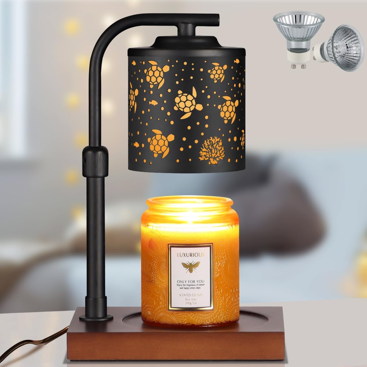 Candle Warmer Lamp Adjustable Height Dimmable for Jar Candles Hummingbird