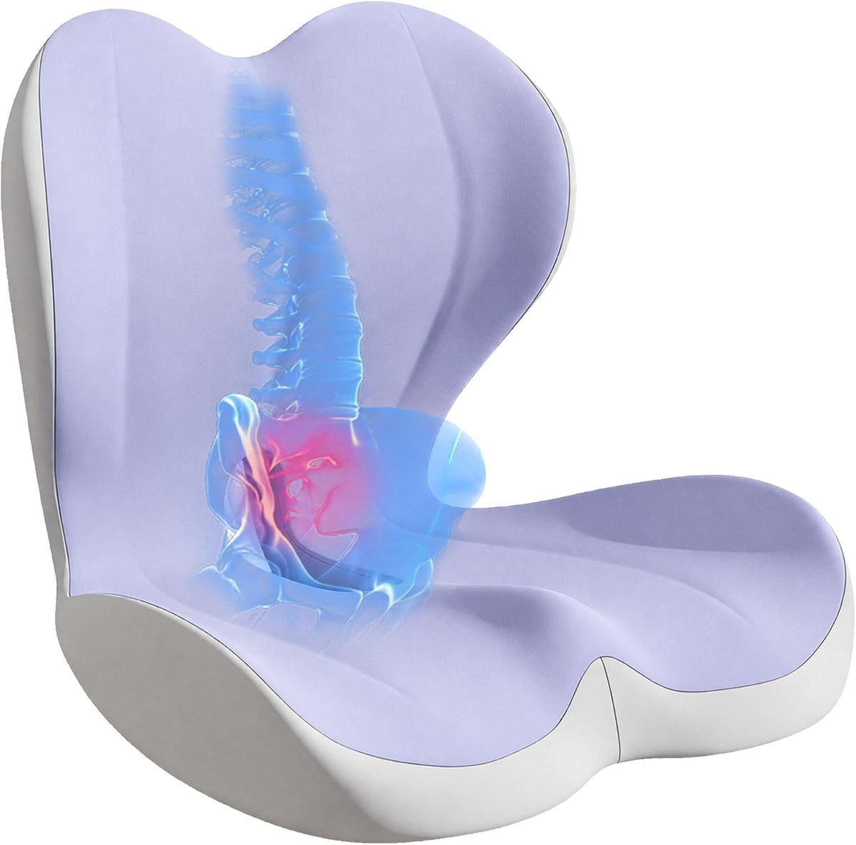 Seat Cushion for Office Chair, Ergonomic Cushion with Lumbar Support Pillow