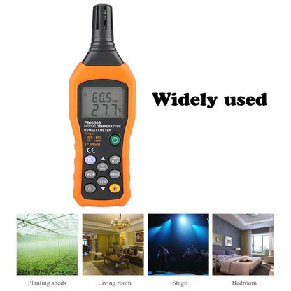 PM6508 High Precision Handheld LCD Digital Temperature Humidity Meter Thermometer Hygrometer for Home and Industrial Using 7.12.41.1in