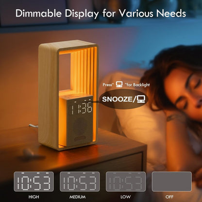 WILIT Digital Alarm Clock, Sunrise Alarm Clock with Nightlight, 9 Sleep Aid Sounds, White Noise Sounds Machine, Dimmable Display, Snooze,USB Charging Port,Gift for Women,Men,Teens,Kids,Travel