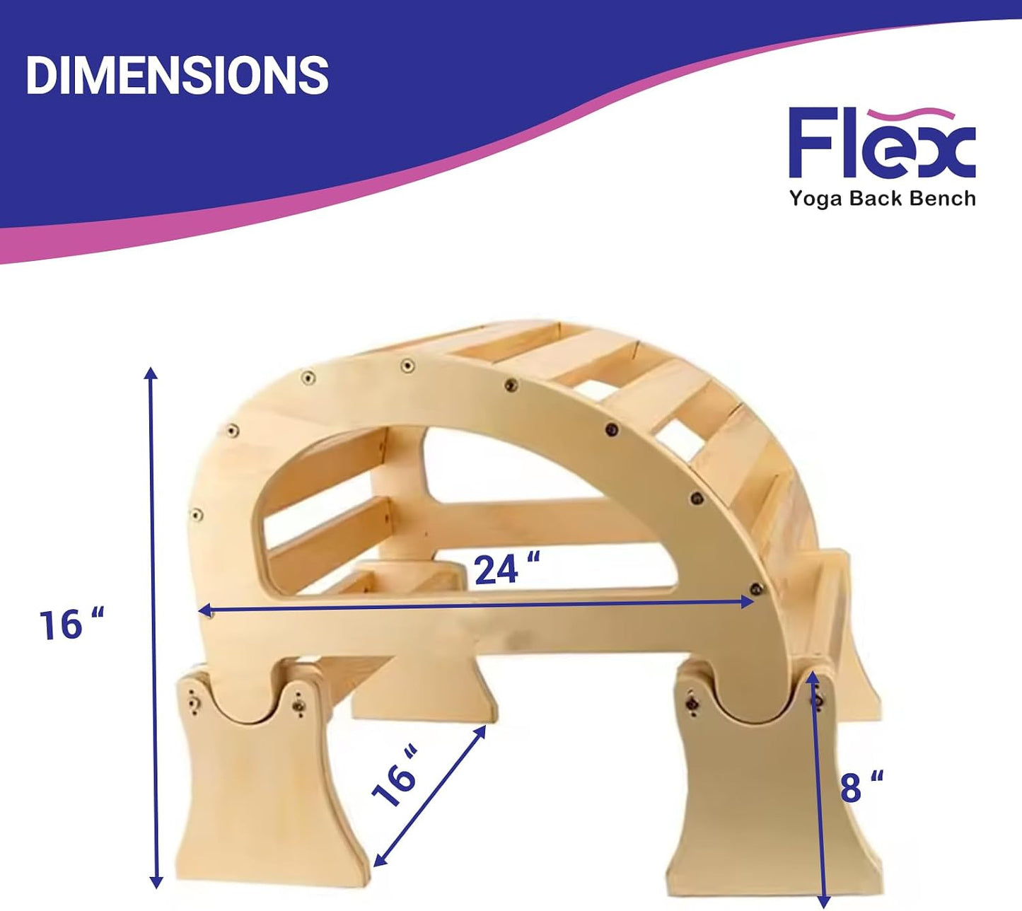 PMT Medical Flex - Yoga Back Bench | Elevate Your Stretch with Anatomical Bends, Ergonomic Support, and Durable Construction for Ultimate Comfort and Flexibility, Sandal