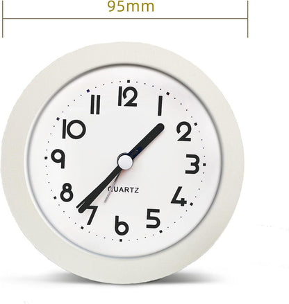 Alarm Clock with Backlight, 4 Inches Cute Analog Round Digital Quartz Clock, Non Ticking, Battery Operated ,Frosted Texture, Simply Design for Living Room, Bedroom ,Bedside, Desk Decorative(Pink)