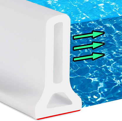 3ft/5ft/6ft/8ft10ft Collapsible Shower Threshold Water Dam Water Barrier for Shower and Water Stopper Keeps Water Inside Water Threshold for Wet and Dry Separation (3ft, Clear)