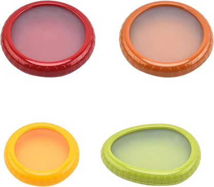 Silicone Fruit and Vegetable Anti-Oxidation Storage Box, Fresh Pods For Storage, Avocado Saver For Fridge, Set of 4 Reusable Storage Containers for Fridge, Fresh Pods