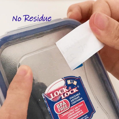 300pcs Removable Freezer Labels, 1 x 2 Inch Food Labels to Write on Food Storage Stickers Date Label, Waterproof Oil Resistant Canning Labels Jar Labels Freezer Paper Label, Clean Leaves No Residue