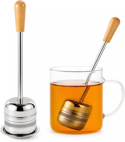 ZPUFAW 2Packs of Tea Infuser for Loose Leaf Tea, Long Handle 18/8 Stainless Steel Tea Scoop Infuser Fine Mesh Tea Strainers Tea Steeper