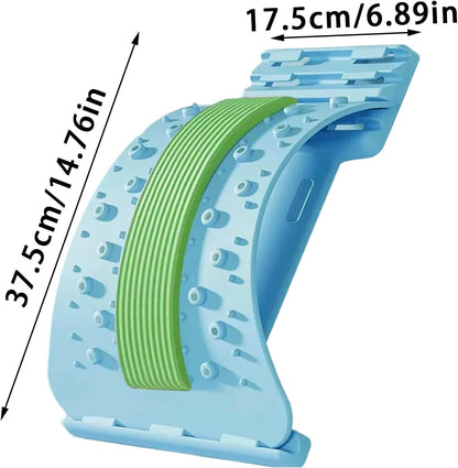Lower Back Stretcher 3-Level Adjustable Lumbar Spine Massager Corrector | Back Board Stretcher Muscle Release Fitness Body Recovery for Men Athlete Sleeping Exercise Yoga Workout Home
