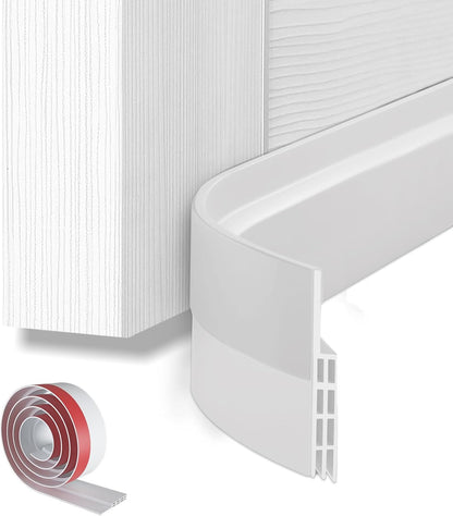 Ohuhu Door Draft Stopper, 1" Wide Adhesive Weather Stripping Seal, 39" | self-adhesive silicone, for interior exterior doors, 3-layer soundproof, save energy, blocks drafts, noise, light, dust, bugs