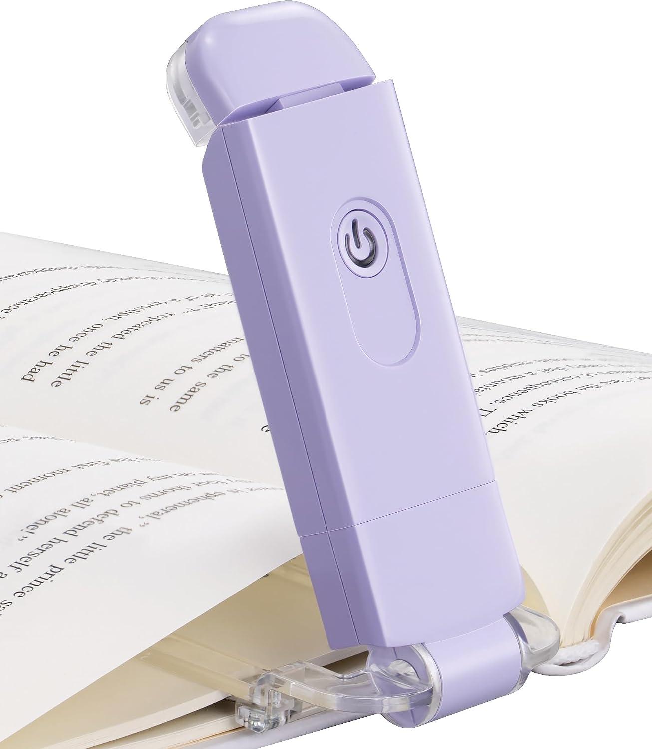 DEWENWILS USB Rechargeable Book Reading Light, LED Clip on Booklight Green | Blue Light Blocking, Amber & Warm White, Flexible Lighting Angle, Compact & Lightweight for Plane, Train, Car Traveling