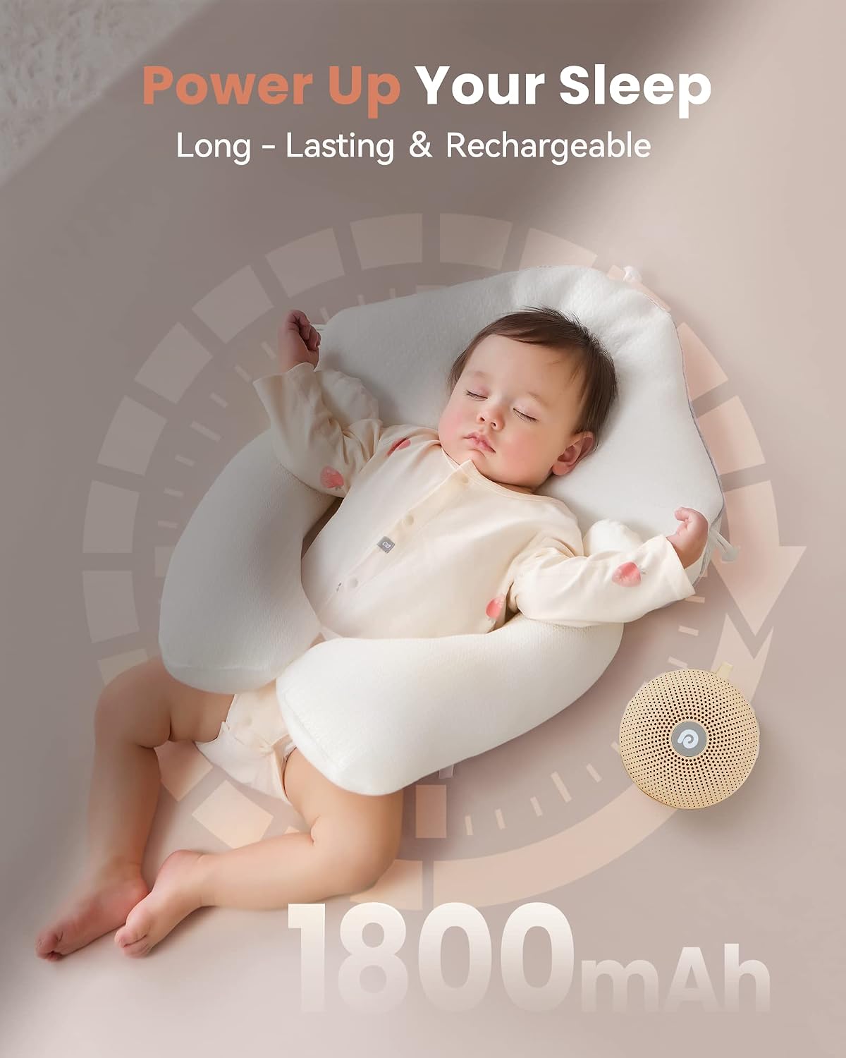 Dreamegg White Noise Machine - Portable Sound Machine for Baby Adult, Features Powerful Battery, 21 Soothing Sound, Noise Canceling for Office & Sleeping, Sound Therapy for Home, Travel(2Light Blue)