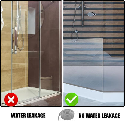 Framed Shower Door Bottom Seal Strip Replacement Shower Bottom Waterproof Door Rubber Sweep Trim Clear Seal for Home Bathroom Glass Shower Door 108 x 13/16 x 5/32 Inch Tee Insert Shape