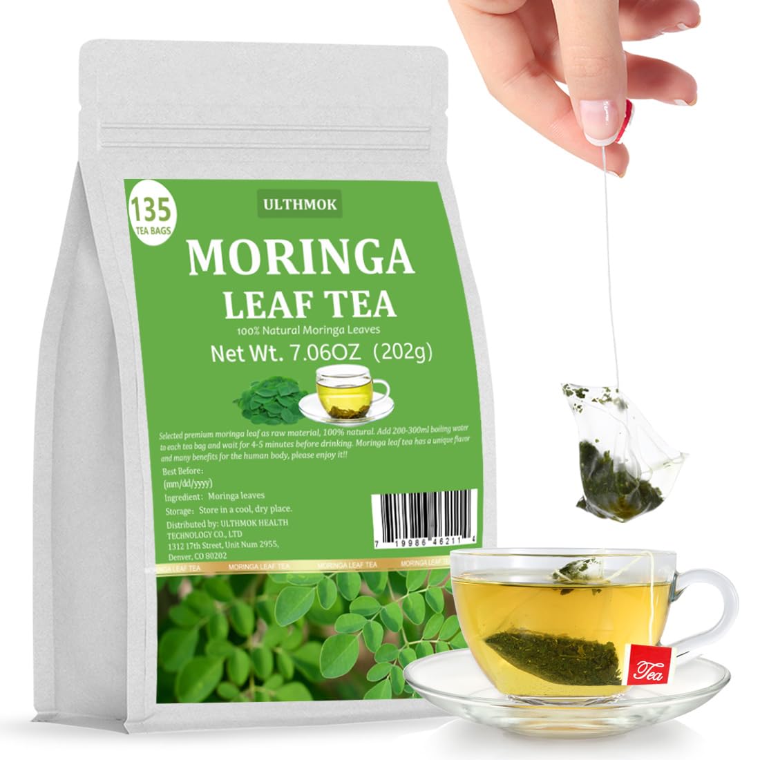 120 Premium Turmeric, Ginger, Cinnamon Blend Tea Bags, 100% Natural & No Additives & Caffeine Free.