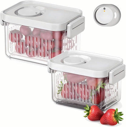 Produce Saver, Fruit Storage Containers Produce Containers Berry Containers with Colanders, 3.8 Cup
