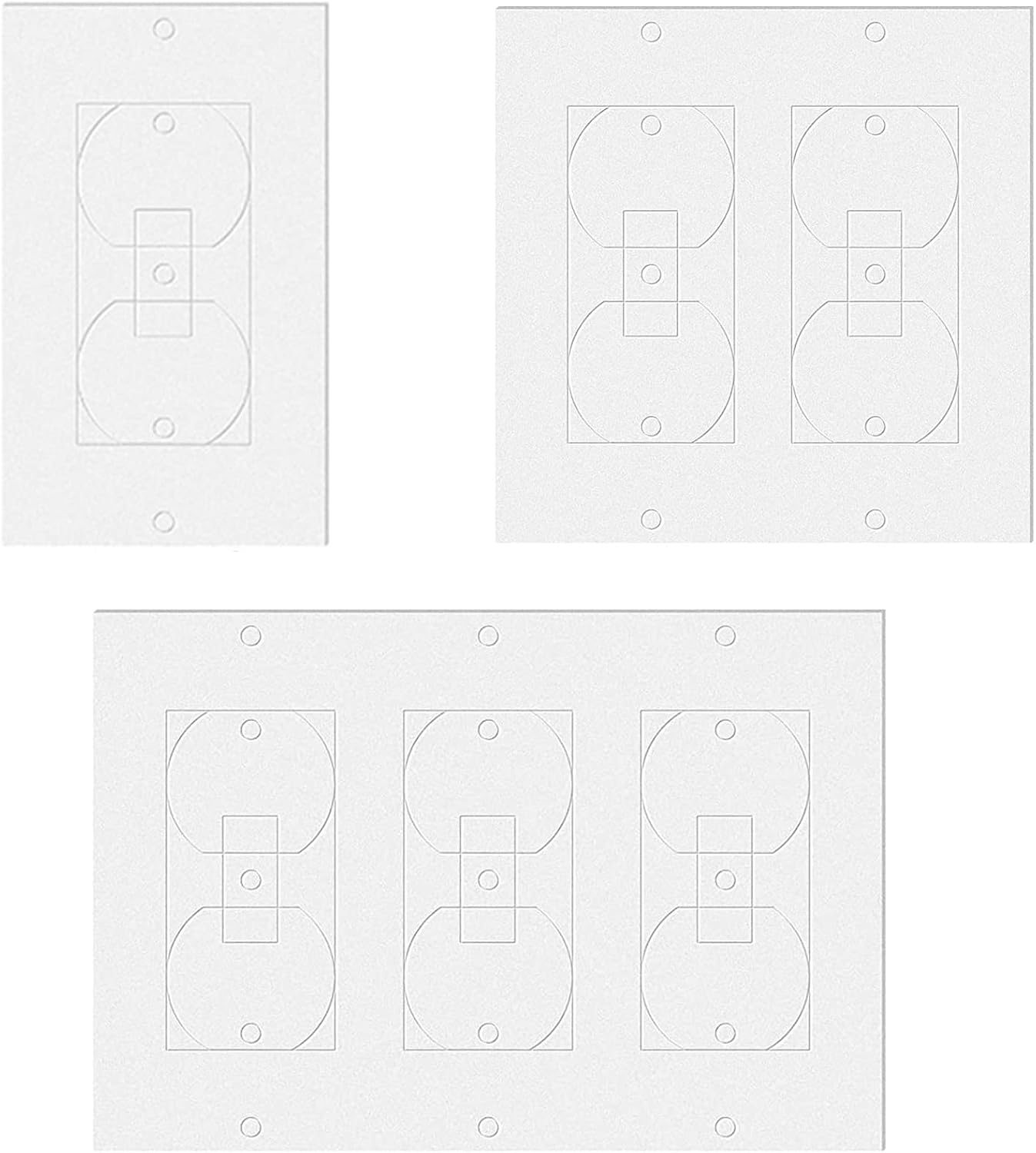 55Pcs Wall Plate Insulation Gasket, White Outlet Insulation Foam Replacement Weatherproof Gasket Sealer for Electrical Outlet Plates Switch Covers