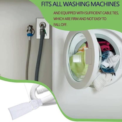 3pcs Washing Machine Lint Catcher- Elastic Cable Tie Design Washer Lint Catcher, Discharge Hose Lint Traps for Washing Machine Hose, Fits All Washing Machines