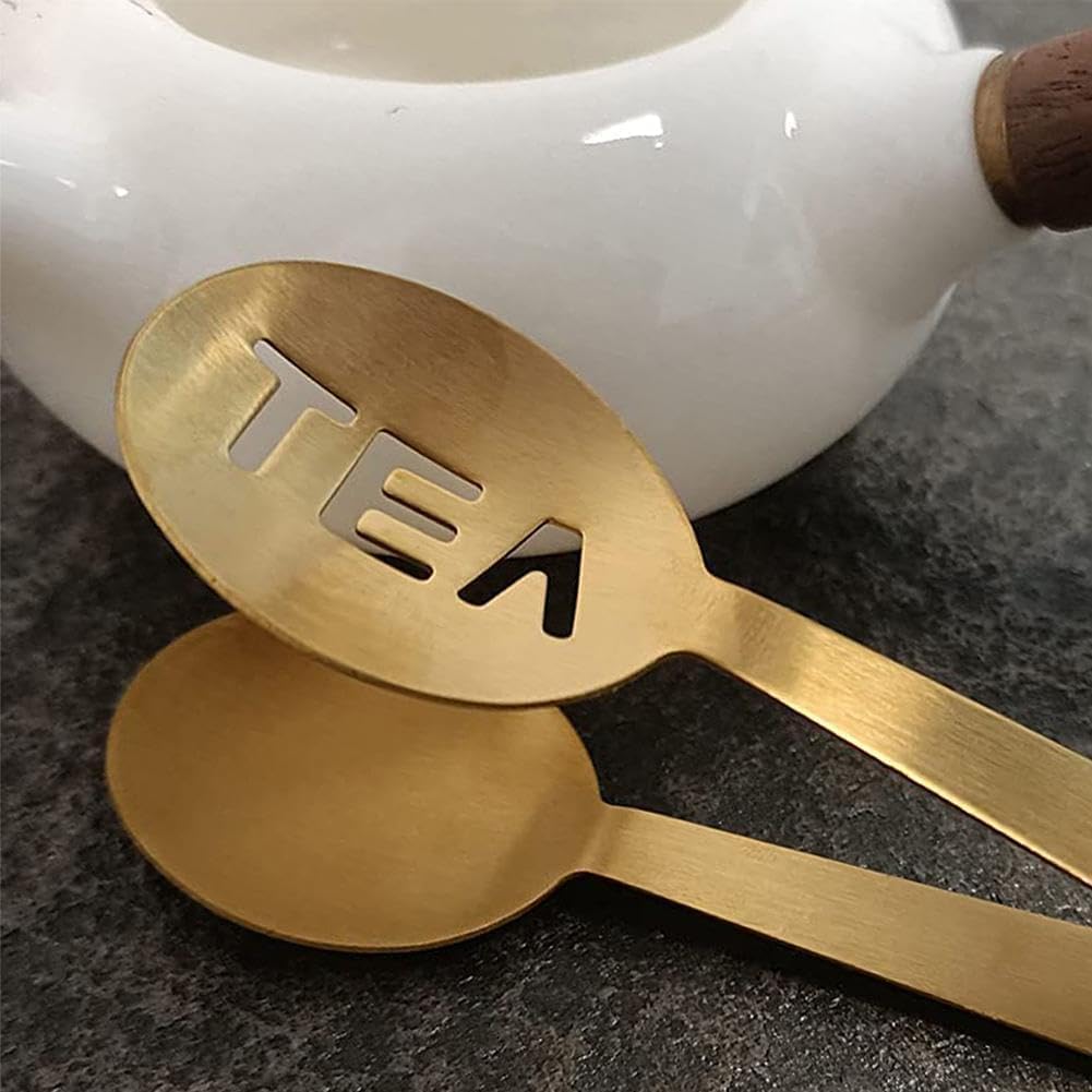 Tea Bag Squeezer Tongs,Tea Bag Squeezer,Tea Tongs,Stainless Steel Tea Tongs,Round Tea Filter Clamp,Tea Bag Strainer Clip Tea Bag Holder for Gripping Tea Strainer Spoon for Ice Sugar Cubes Bar (Gold)