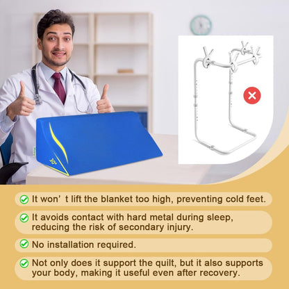 Blanket Lifter for Feet-Sheet Lifters for Foot of Bed Blanket Elevation Wedge Foot Cradle Tent Sleep Support Raiser Supplies Foam Block Toes Pain Leg Knee Ankle Post Surgery Recovery