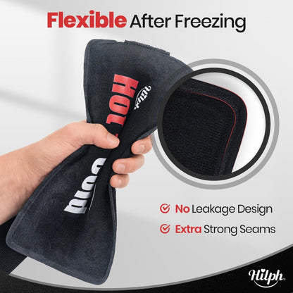 Hilph Ice Packs for Injuries 2 Pack, Hot Cold Gel Therapy Wrap with Strap