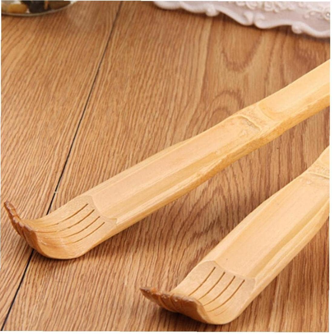 Bamboo Back Scratcher Wooden Body Roller Stick Manual Long Handle Massager for Neck Back Shoulder