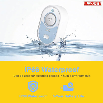 Water Leak Detector 3 Pack, 5-Year Battery Life, Water Alarm with Low Battery Warning, 100dB Loud Sound and Self-Test Function, IP66 Waterproof for Home Basement Kitchen RV(Not Support Wi-Fi)