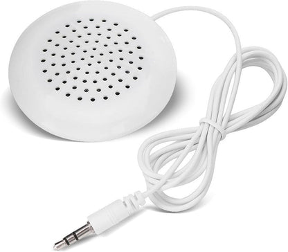 Pillow Speaker, 3.5mm Jack Pillow Speakers for Sleeping, 2.4x0.6in Mini Under Pillows Music with 39in Wire for MP3, MP4, Protable CD Player, Mobile Phones, White, ABS