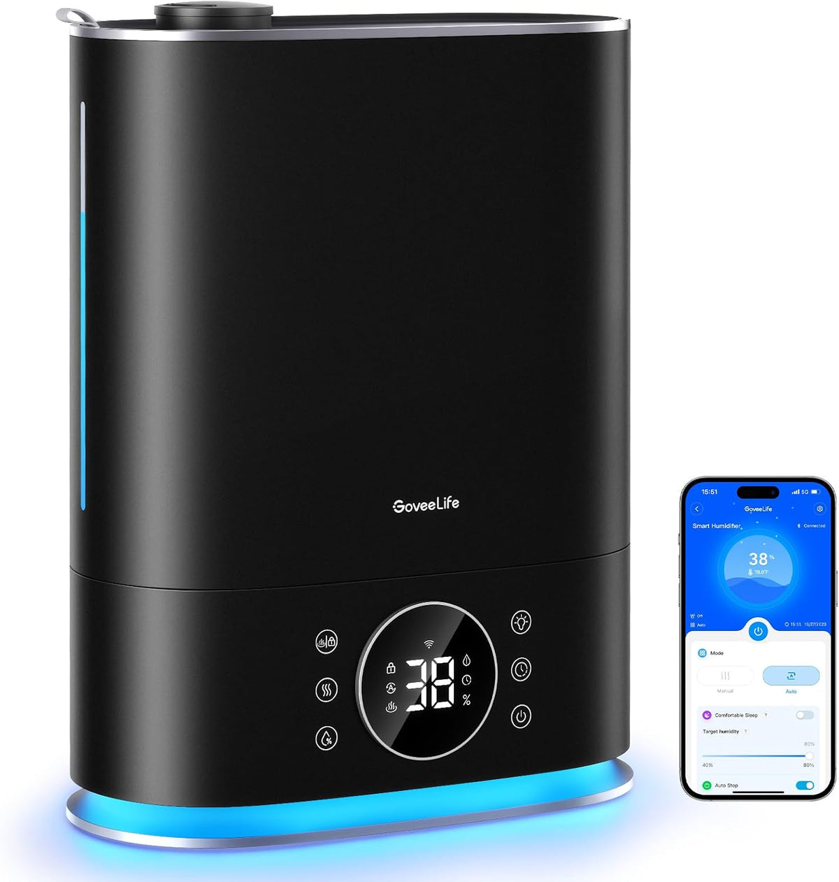 GoveeLife 7L Smart Humidifier for Bedroom, Warm & Cool Mist for Large Room