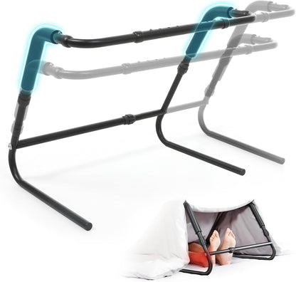 Blanket Lifter for Feet on the Mattress–Height & Width Adjustable Bed Cradle for Feets, Keep Blankets Off Feet with Stable Triangle Structure, Anti-Slip Design & Convenient Storage
