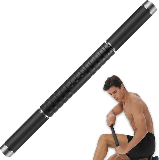 Massage Roller Stick, 17-Inch Muscle Roller Stick for Legs | 17-inch rubber roller with stainless steel bearings glides over calves, thighs, back, shoulders and arms