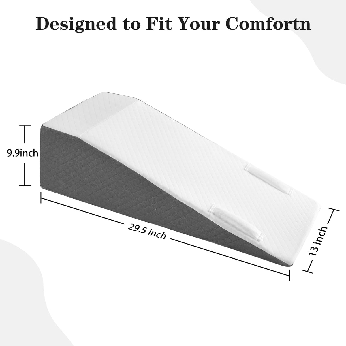 Hapiclody Leg Elevation Pillow for After Surgery – Knee Surgery Recovery Leg Support Pillow with Handle, Designed for Knee Replacement Recovery, Single Leg Elevating Wedge