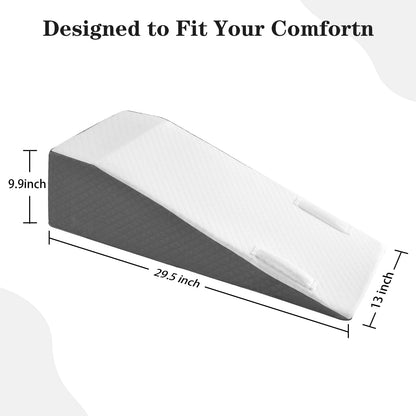 Hapiclody Leg Elevation Pillow for After Surgery – Knee Surgery Recovery Leg Support Pillow with Handle, Designed for Knee Replacement Recovery, Single Leg Elevating Wedge