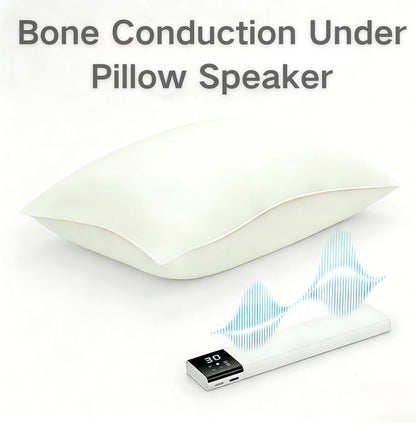 Under Pillow Speaker for Sleeping with Bone Conduction Tech, 36 Built-in White Noises, Auto Off Timer, Bedside Sleep Speaker, Bluetooth & TF Card Support, Portable Sleep Speaker for Home & Travel