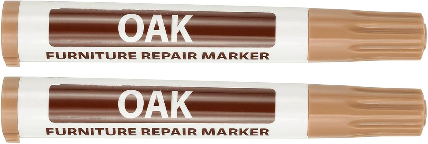 PATIKIL 2Pcs Furniture Markers Touch Up, Furniture Repair Kit Wood Markers for Scratches Wood Floor Holes Tables, White