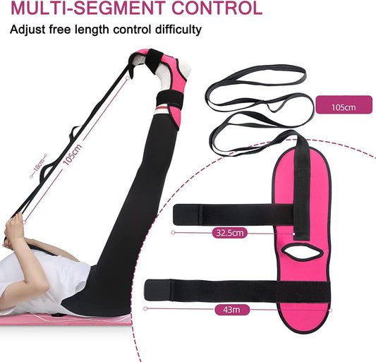 Foot and Calf Stretcher for Plantar Fasciitis, Heel Spurs, Foot Drop & Achilles Tendonitis, Improve Muscle Strength Relief Foot Pain Yoga Stretching Strap Leg Stretcher for Thigh Calf and Hamstring