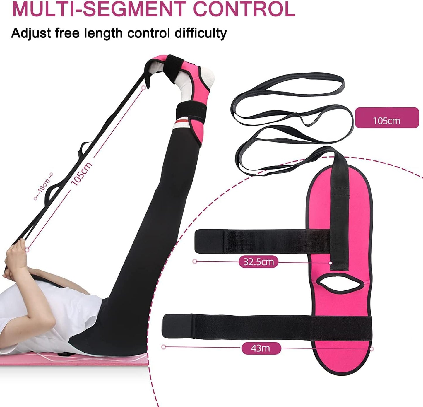 Foot and Calf Stretcher, Leg Stretching Strap, Fitness Yoga Stretch Strap Ligament Stretching Belt Ankle Stretch Bands, Improve Strength for Plantar Fasciitis Heel Spurs Achilles Tendonitis Foot Drop