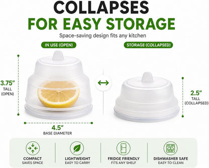 Dependable Industries inc. Essentials Lemon Keeper Container Onion Saver Avocado Holder Silicone Collapsible Produce Saver Food Storage BPA Free