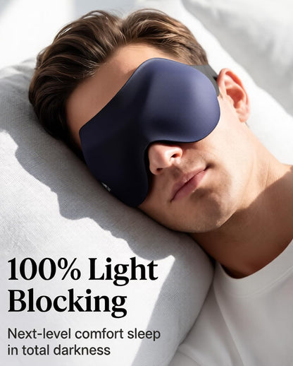 Sleep Mask for Side Sleepers: Lash Extensions 3D Contoured Eye Mask – Airplane Travel Essential, Zero-Pressure Light Blackout Eye Mask for Women – Soft Night Blindfold for Long Flights (Purple)