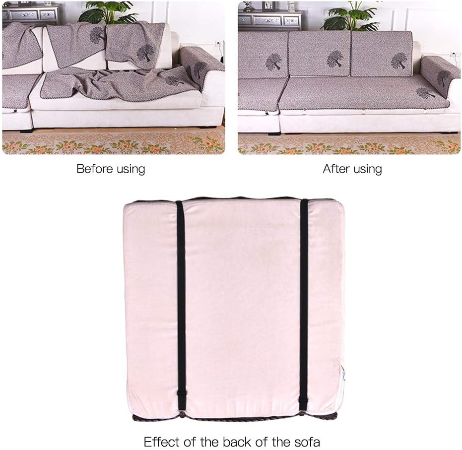 Adjustable Bed Sheet Clips, Sheet Fasteners Holder Straps and Suspender, Gripper, Extend From 21" to 80" Long Style Elastic Fasteners Bands Heavy Duty Suit for Mattress, Sofa, Couch, Recliner and More