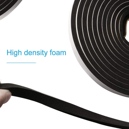 2 Rolls Foam Seal Tape for Door Window Insulation, Soundproof and Shockproof Foam Adhensive Strip, 3/8" Wx3/16 T Single Sided Foam Tape, Cold Air and Draft Closed Cell Seal Strip,Total 32FT