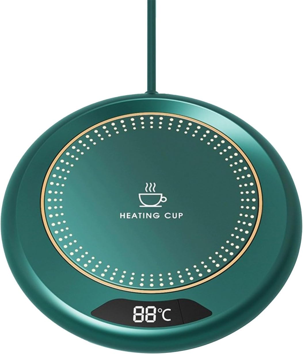 Coffee Mug Warmer for Desk, Electric Cup Warmer with 3 Temperature Settings, Mug Warmer Auto Shut Off, Smart Coffee Warmer for Desk, Birthday Gifts for Women Men Green