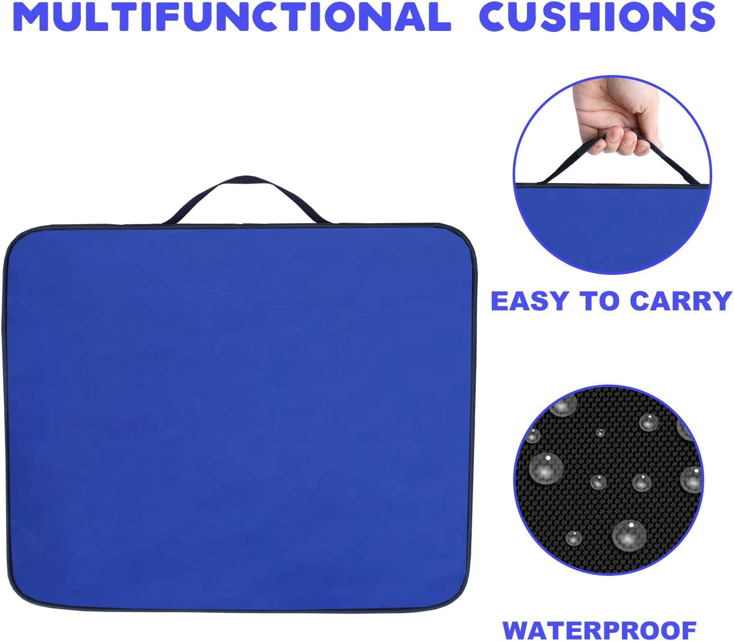 Indoor&Outdoor Chair Cushions, Stadium Seat Cushions for Bleachers, Boat Canoe Kayak Seat, Best for Camping, Bleachers, Sports Events