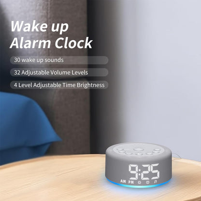 Portable White Noise Machine Mini Sound Machine with 30 Soothing Sounds Rechargeable for Adults Newborn Kids Sleep Brown Noise Machine with Memory Function 4 Timers for Travel Camping Home and Office
